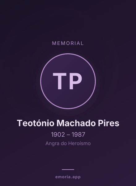 Memorial portrait of Teotónio Machado Pires