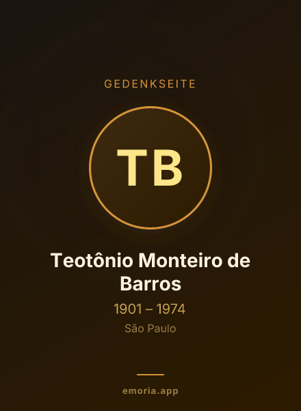 Gedenkportrait von Teotônio Monteiro de Barros