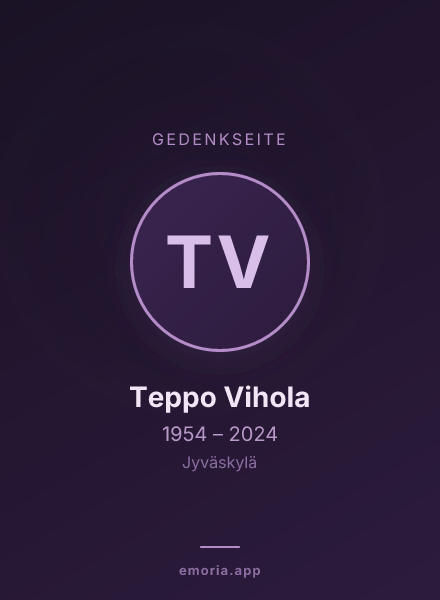 Gedenkportrait von Teppo Vihola