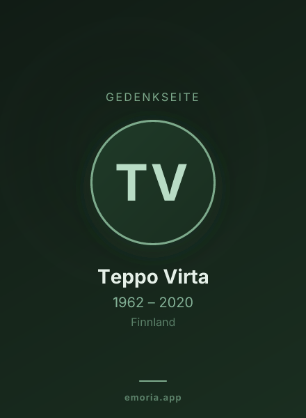Gedenkportrait von Teppo Virta