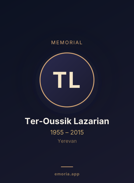 Memorial portrait of Ter-Oussik Lazarian