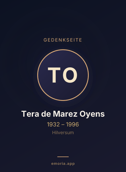 Gedenkportrait von Tera de Marez Oyens