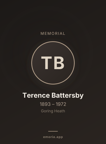 Memorial portrait of Terence Battersby