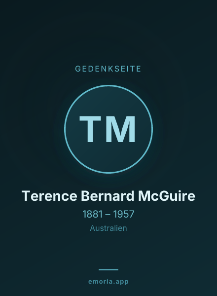 Gedenkportrait von Terence Bernard McGuire