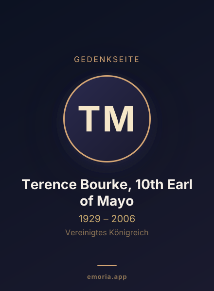 Gedenkportrait von Terence Bourke, 10th Earl of Mayo