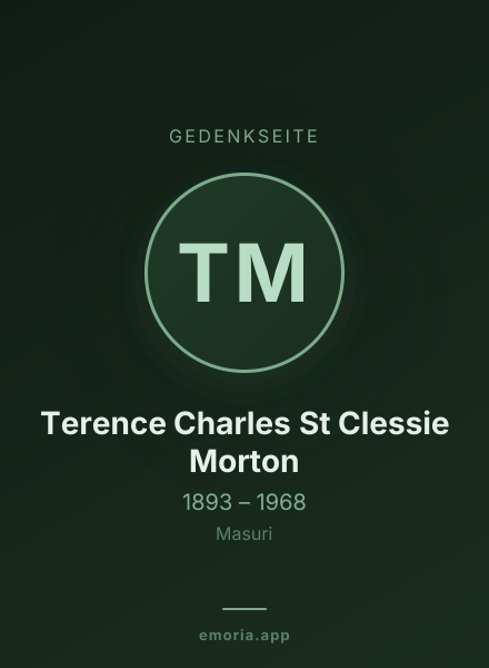 Gedenkportrait von Terence Charles St Clessie Morton