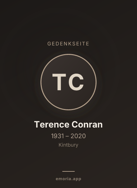 Gedenkportrait von Terence Conran