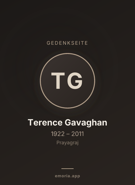 Gedenkportrait von Terence Gavaghan