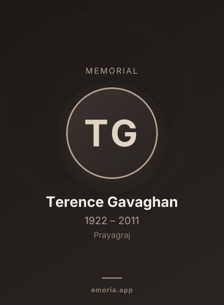 Memorial portrait of Terence Gavaghan