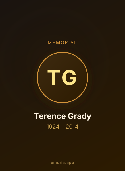 Memorial portrait of Terence Grady
