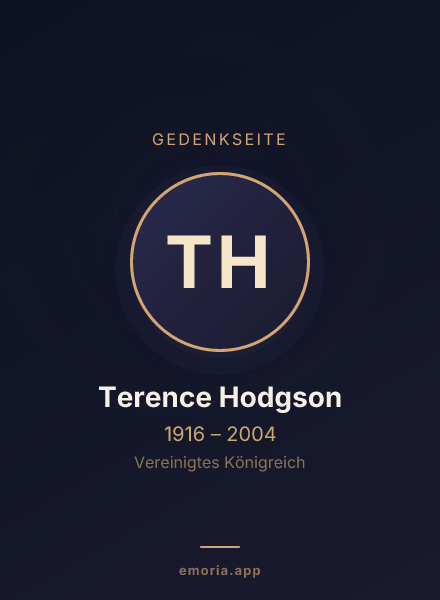 Gedenkportrait von Terence Hodgson