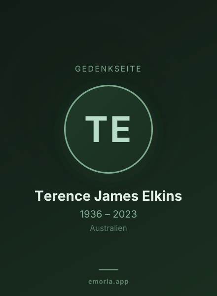 Gedenkportrait von Terence James Elkins