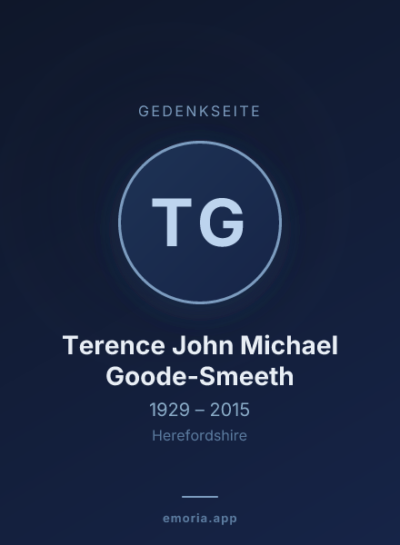 Gedenkportrait von Terence John Michael Goode-Smeeth