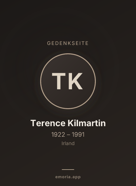 Gedenkportrait von Terence Kilmartin