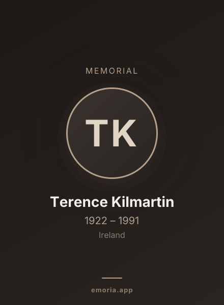 Memorial portrait of Terence Kilmartin