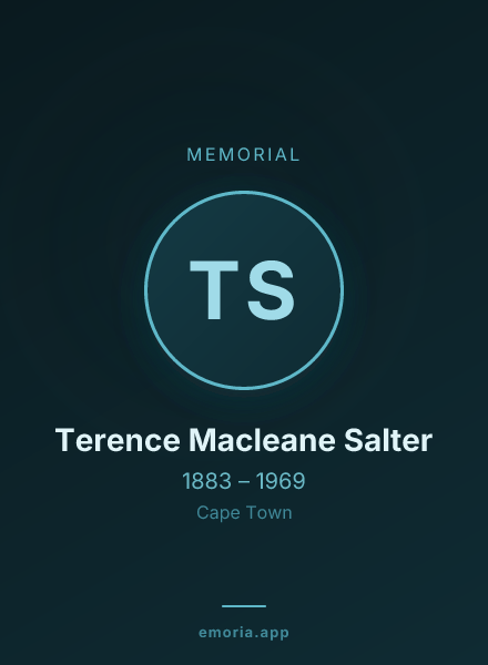 Memorial portrait of Terence Macleane Salter