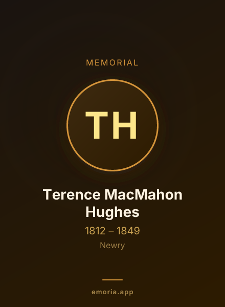 Memorial portrait of Terence MacMahon Hughes