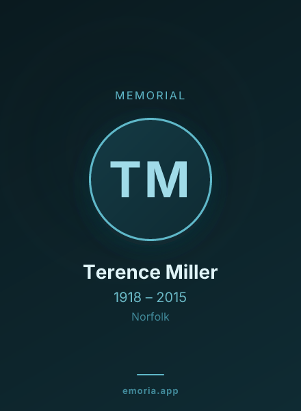 Memorial portrait of Terence Miller