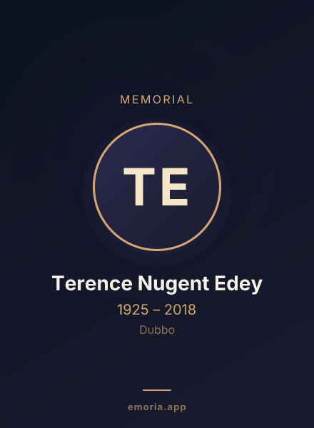Memorial portrait of Terence Nugent Edey