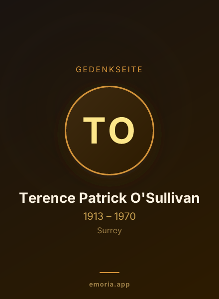 Gedenkportrait von Terence Patrick O'Sullivan