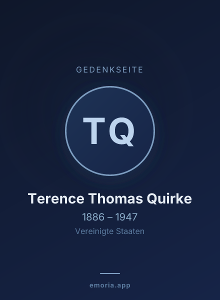 Gedenkportrait von Terence Thomas Quirke
