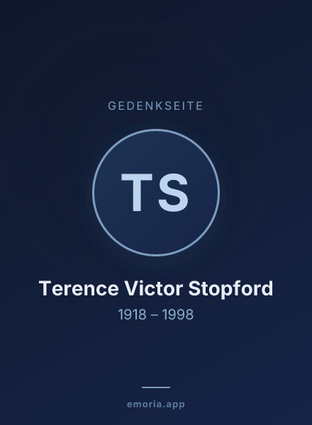Gedenkportrait von Terence Victor Stopford