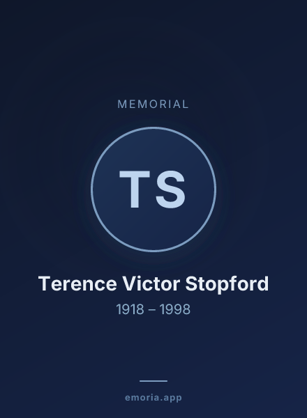 Memorial portrait of Terence Victor Stopford
