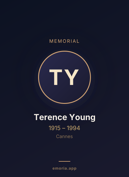 Memorial portrait of Terence Young