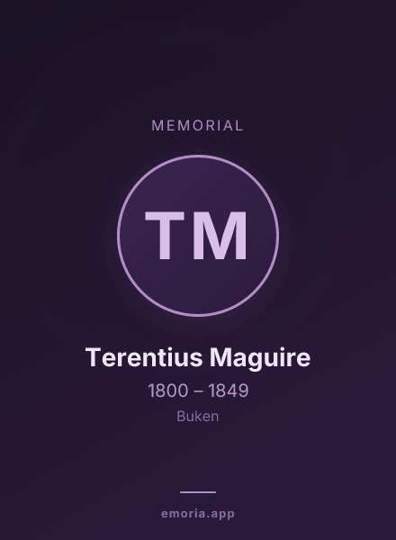 Memorial portrait of Terentius Maguire