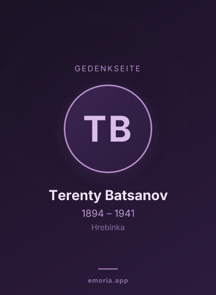 Gedenkportrait von Terenty Batsanov