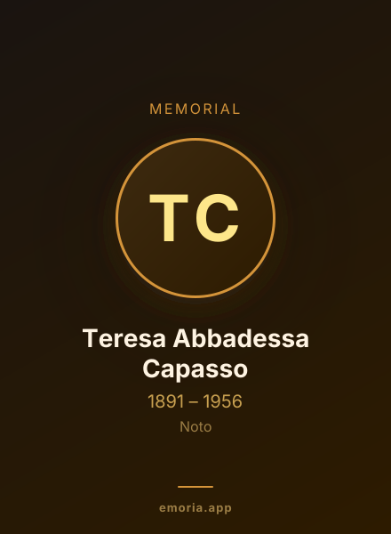 Memorial portrait of Teresa Abbadessa Capasso