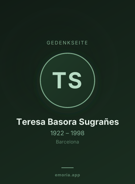 Gedenkportrait von Teresa Basora Sugrañes