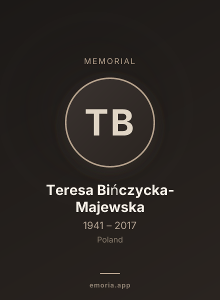 Memorial portrait of Teresa Bińczycka-Majewska