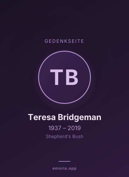 Gedenkportrait von Teresa Bridgeman