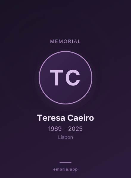 Memorial portrait of Teresa Caeiro