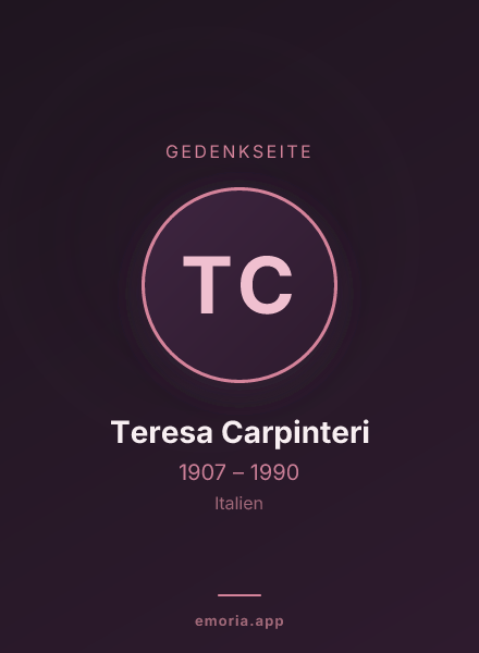 Gedenkportrait von Teresa Carpinteri