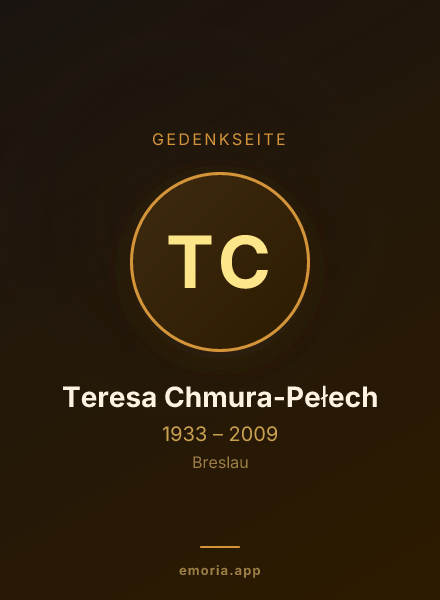 Gedenkportrait von Teresa Chmura-Pełech