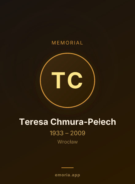 Memorial portrait of Teresa Chmura-Pełech