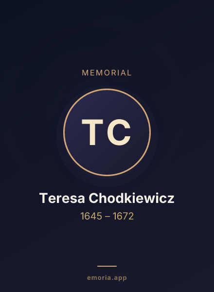 Memorial portrait of Teresa Chodkiewicz