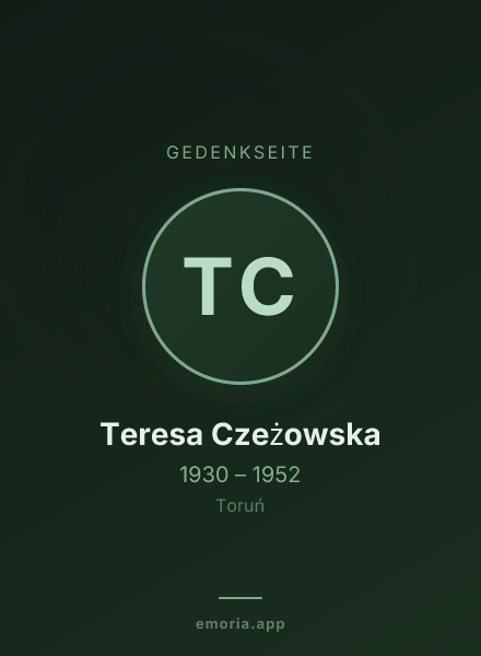 Gedenkportrait von Teresa Czeżowska