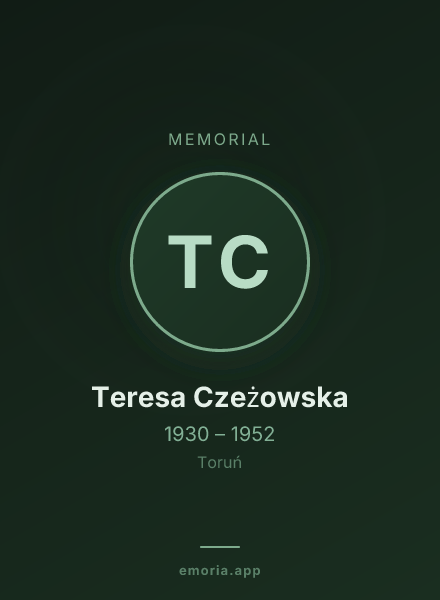 Memorial portrait of Teresa Czeżowska