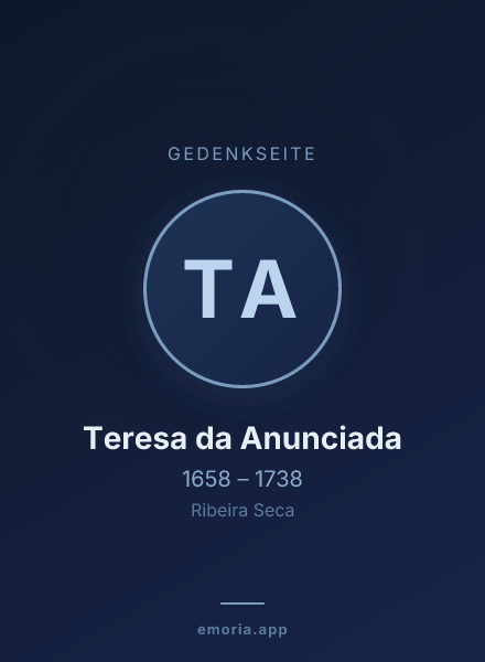 Gedenkportrait von Teresa da Anunciada