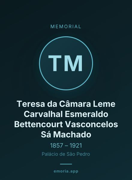Memorial portrait of Teresa da Câmara Leme Carvalhal Esmeraldo Bettencourt Vasconcelos Sá Machado