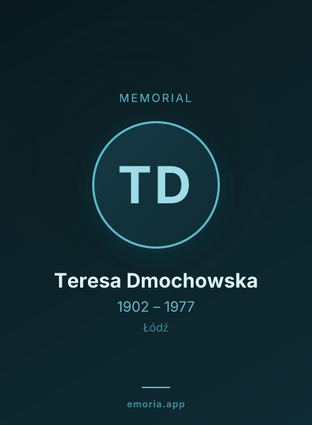 Memorial portrait of Teresa Dmochowska