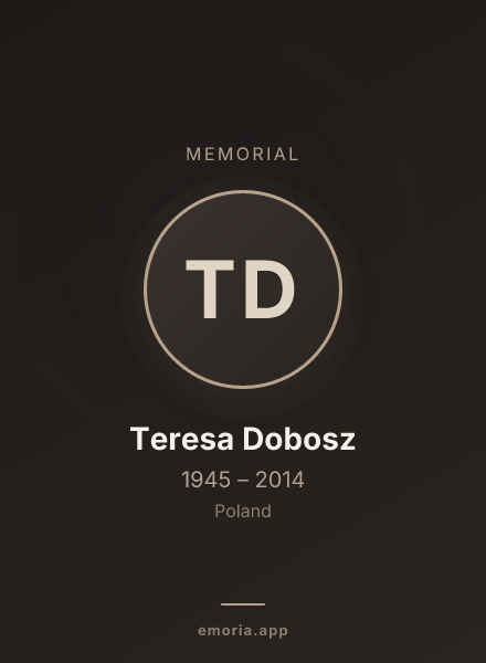Memorial portrait of Teresa Dobosz