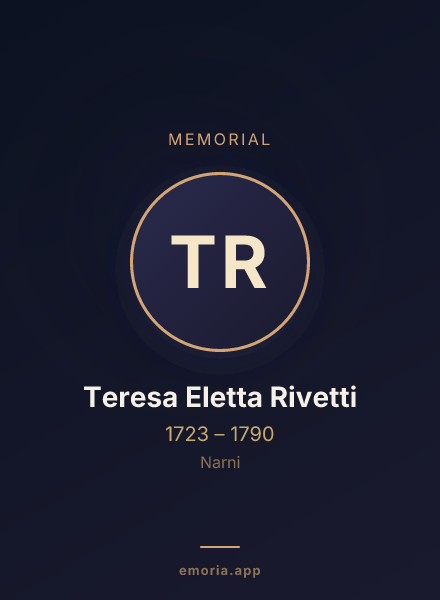 Memorial portrait of Teresa Eletta Rivetti