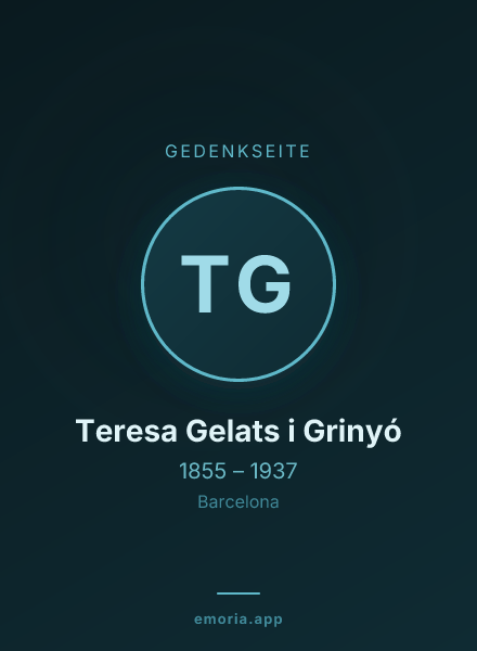 Gedenkportrait von Teresa Gelats i Grinyó