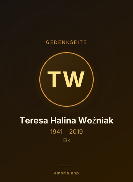 Gedenkportrait von Teresa Halina Woźniak