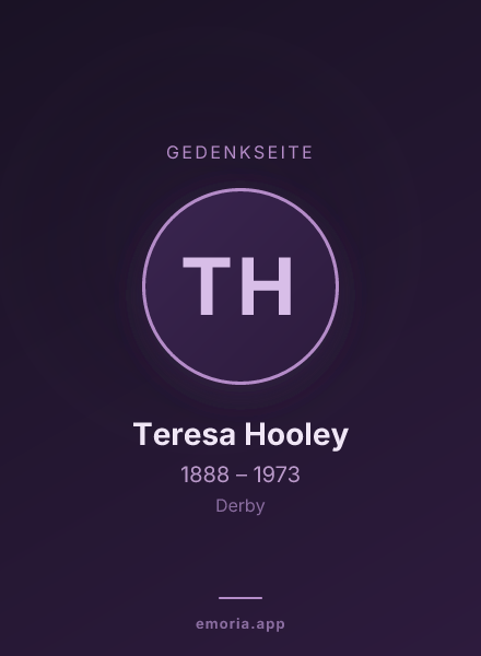 Gedenkportrait von Teresa Hooley