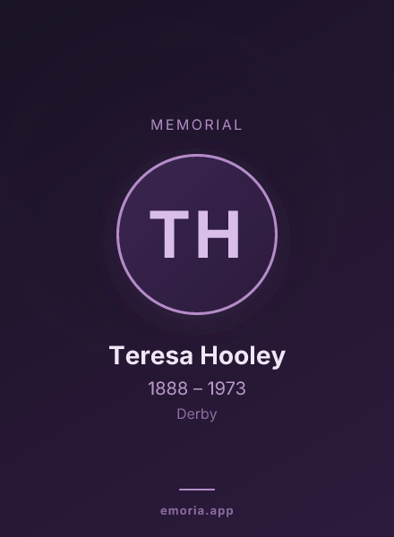 Memorial portrait of Teresa Hooley